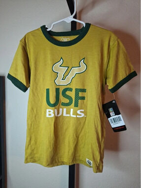 Wes and Willy Yellow-green USF Bulls kids' t-shirt size 5